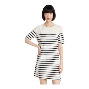 Faherty Cayman Dress Stripes Nautical Cream Navy Womens Sz XS
